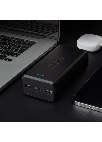 УМБ 30000mAh 20W PD,QC, 2xUSB-A, 2xUSB-C Black SBS (383063836)
