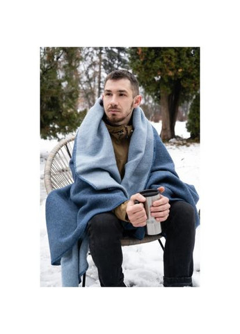 Плед-ковдра вовняна 6051 150х215 см синій Love You (364110348)