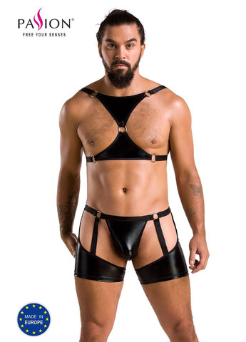 Комплект еротичної чоловічої білизни Set John,, труси, портупея Passion (297394490)