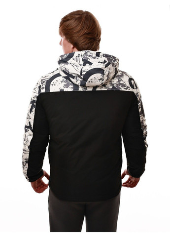 Чорно-біла куртка зимова чоловіча BIHOR