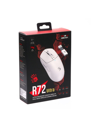 Миша бездротова R72 Ultra White Bloody (347586527)