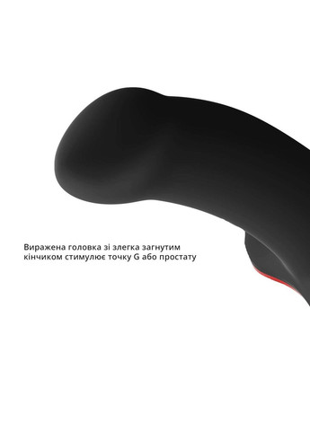 Фалоімітатор Fun Factory AMOR, чорний, довжина 14,6 см, діаметр 3,7 см, вигнутий No Brand (366878016)