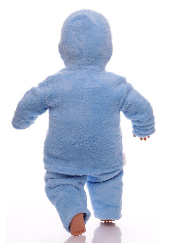 Голубой зимний костюм с длинным рукавом для мальчика травка с олененком голубой 68 см (28742) BABYKROHA