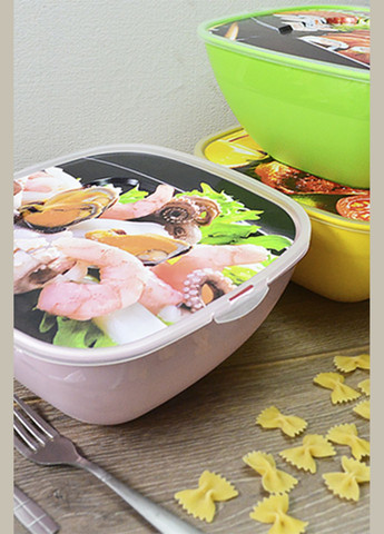 Миска-салатница с крышкой "Ассорти" цвет разноцветный ЦБ-00277612 No Brand (331111520)