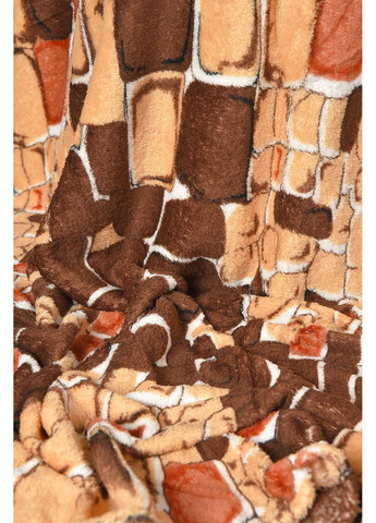 Плед бежевого кольору з принтом розмір 150*200 Let's Shop (362082687)