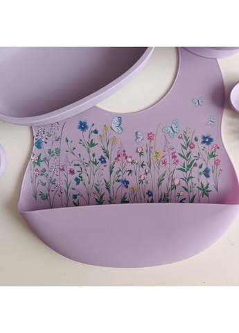 Набір дитячого посуду для першого прикорму для дівчинки лаванда фіолет 6 од (0278) No Brand (368999929)