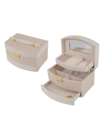 Ящик органайзер для украшений 21,5х15х13 см 819-038 кожзаменителей Lefard (366237896)