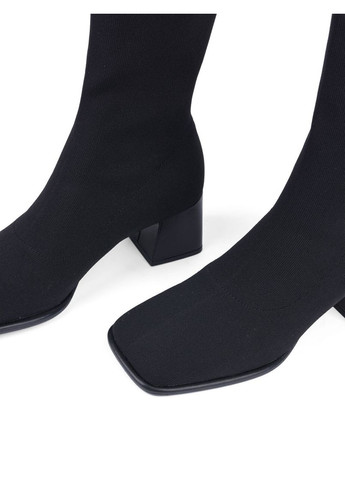 Осенние женские ботинки 6572-01-1 черный ткань MIRATON тканевые