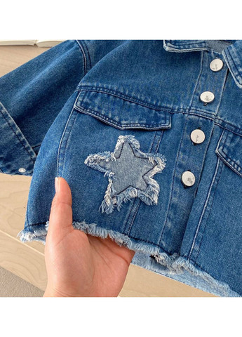 Синий демисезонный джинсовый костюм No Brand