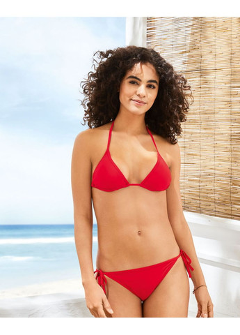Красный купальник раздельный на завязках для женщины 371920 34(xs) Esmara С открытой спиной, С открытыми плечами