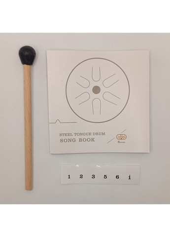 Язычковый барабан мини глюкофон на 6 нот 7.5 см с гравировкой ОМ золотой Hluru (370872827)