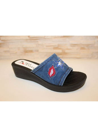 Шльопанці жіночі літні сині джинсові No Brand Шльопанці літні жіночі (362354981)