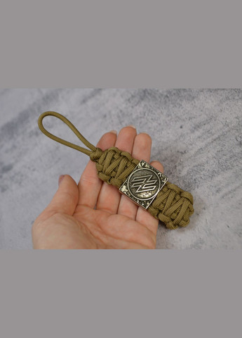 Брелок із паракорду з кліпсою зі знаком Азов із латуні ручного лиття No Brand (355796135)