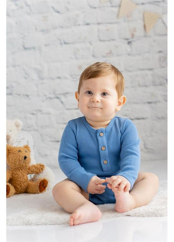 Боди для младенца из органического хлопка и пуговицами спереди, цвет бежевый, возраст 0-3 месяца, рост 62 см MININIO (372799478)