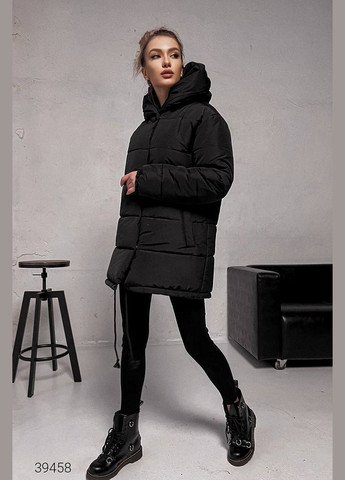 Черная демисезонная зимняя куртка женская Liton