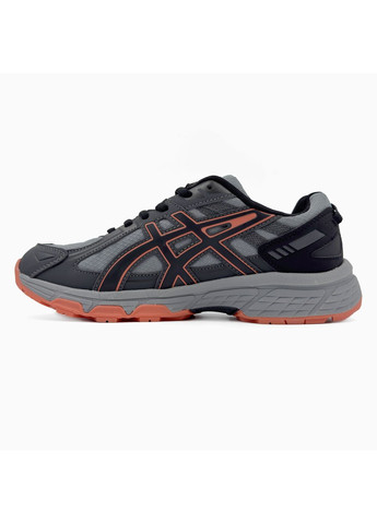 Сірі Осінні кросівки чоловічі asics gel-venture 6 grey / orange gore-tex асікс гель вентуре 6 No Brand