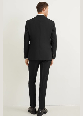 Черный демисезонный костюм (пиджак, жилет) C&A