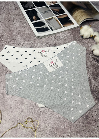 Трусики в рубчик набор 2 шт. Lavolle (362205822)