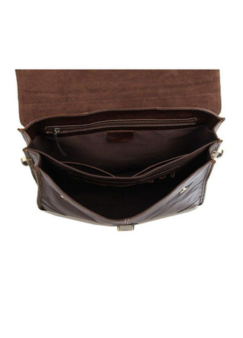 Сумка портфель через плече для чоловіків з натуральної шкіри для документів А4 для подорожей Темно-коричневий 40585 John McDee (361348745)