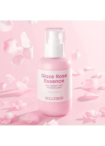 Мультифункціональна трояндова мікроемульсія для обличчя Glaze Rose Essence 200мл Hollyskin (382748164)