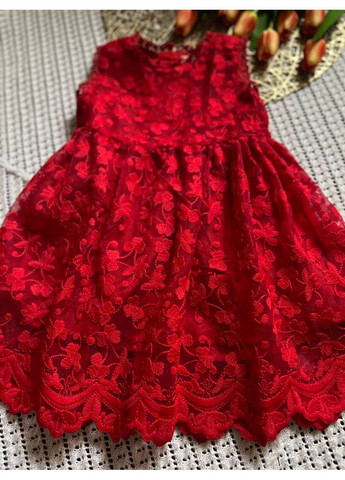 Яскраво-червона розкішна з органзи No Brand (368717826)