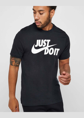Черная мужская футболка оригинал tee just do it swoosh ar5006-011 Nike