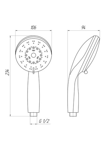 Душова лійка NF2208-00-GRAY Topaz (299996183)