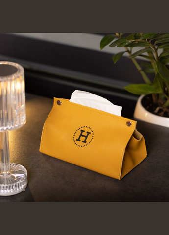 Органайзер для серветок у салон автомобіля 20х12х12,5 см, жовтий Yiwu (322855522)