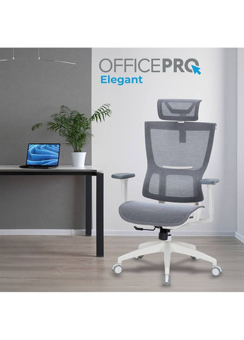 Крісло Elegant White/Light Gray (OC660-W-LG-LG) OfficePro (341485209)