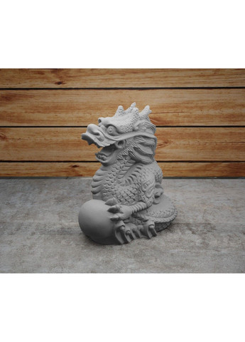 Статуетка дракона з кулею - яйцем. Символ 2024 року. Золотистий, 5 см ЗаСвіт (280940494)