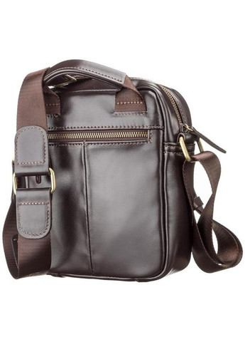 Сумка планшет через плече чоловіча з натуральної шкіри маленька Коричневий 36627 Shvigel (353689970)