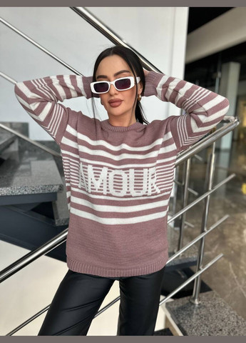 Пудровый женский шерстяной свитер amour пудровый You Best