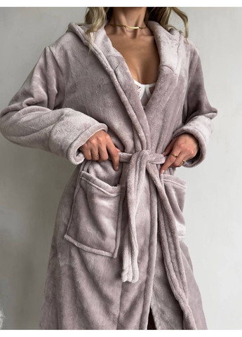 Халат из шлифованной махры, цвет Светло-серый Fashion (372824880)