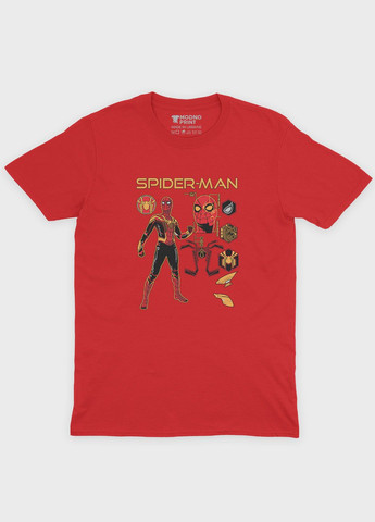Красная демисезонная футболка для мальчика с принтом супергероя - человек-паук (ts001-1-sre-006-014-095-b) Modno
