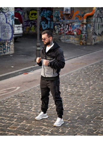 Чоловічий зимовий велюровий костюм на чорний хутро Freedom (361245567)