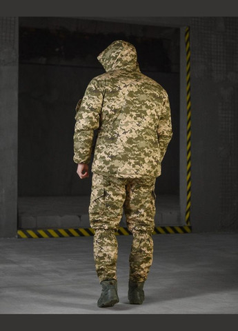Тактический зимний костюм на флисе Горка Люкс пиксель No Brand