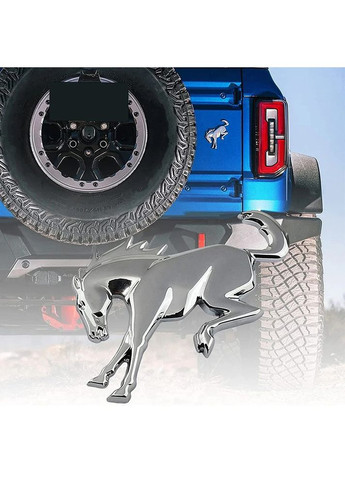 Емблема Ford Bronco хром 132х85мм пластик (на скотчі) Ford Motor Company (369610649)