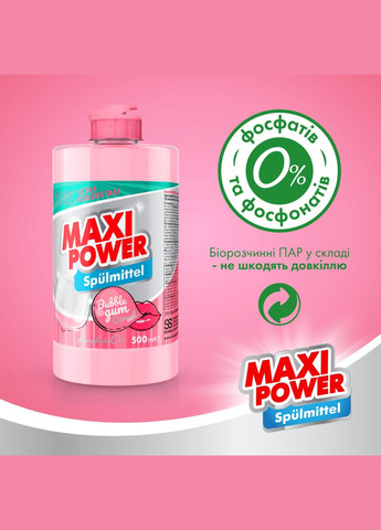 Средство для мытья посуды Бабл Гамм 500мл Maxi Power (342113810)