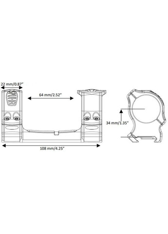 Моноблок Spuhr SCP3006A. d – 30 mm. High. Picatinny No Brand (316435158)
