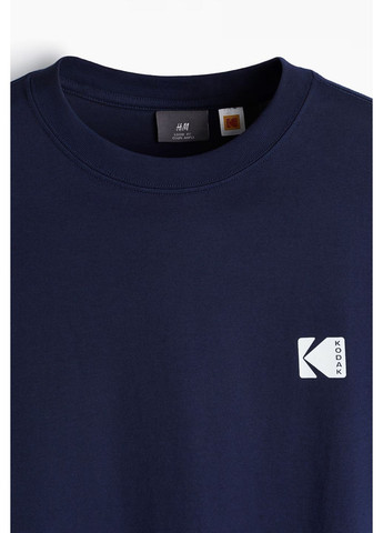 Синя футболка H&M loose fit