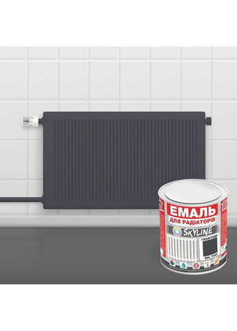 Акрилова емаль для радіаторів термостійка глянсова. 5 л SkyLine (283325952)