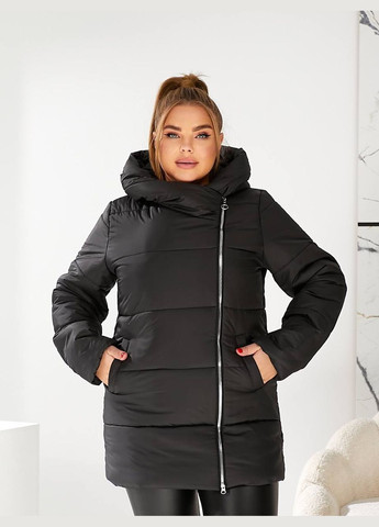 Черная зимняя женская зимняя куртка Fashion