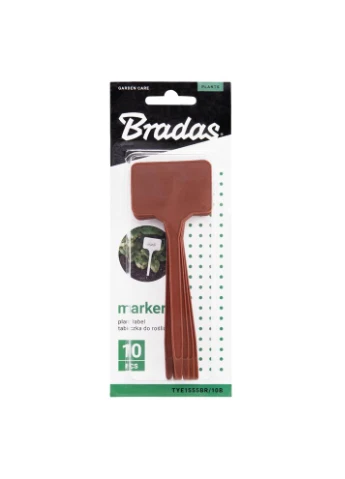 Табличка для растений 15x5,5см, 10 штук,, TYE1555BR/10B Bradas (390075988)