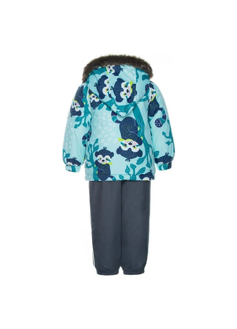 М'ятна дитячий зимовий комплект avery, куртка та напівкомбінезон, р.86, м'ятний з принтом/сірий () Huppa 41780030-93426-086