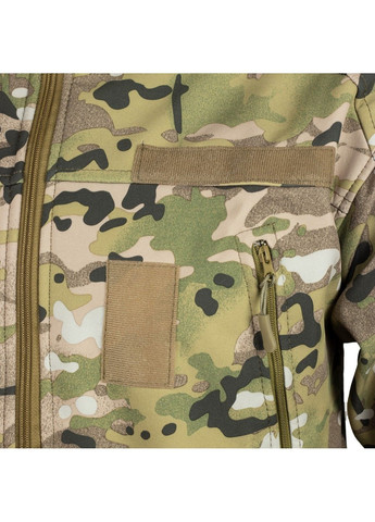 Комбінована демісезонна куртка з липучками для шевронів softshell multicam Vik-Tailor