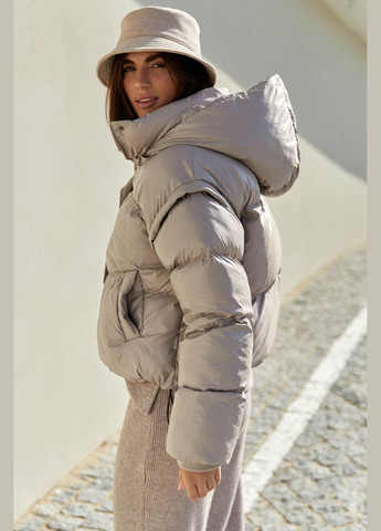 Бежева демісезонна куртка-жилет Seventeen