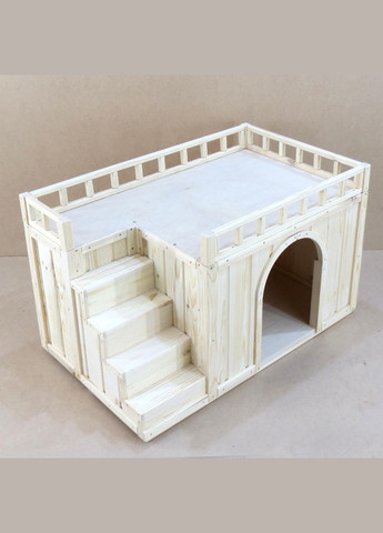 Будка для собаки из дерева Галико бланже (БДК-001201) No Brand (328605310)