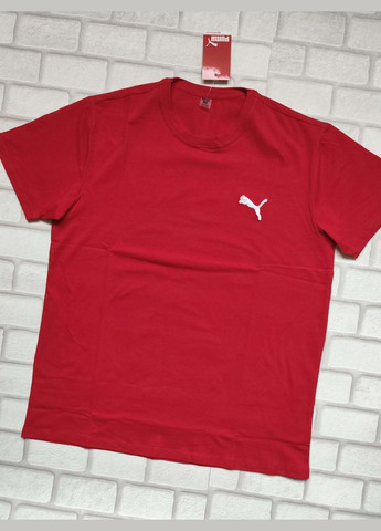 Красная мужская футболка трикотаж красная рисунок вышивка спортивная размер м с коротким рукавом FERO