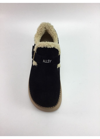 Черные зимняя женские зимние ботильоны ALLSY