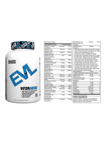 Вітаміни для чоловіків VitaMode 120 таб. (аналог Opti-men) EVLution Nutrition (346513721)